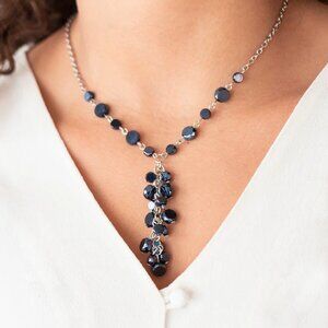 Paparazzi Jewelry Accessories - Cosmic Charisma - Blue Necklace - Vintage